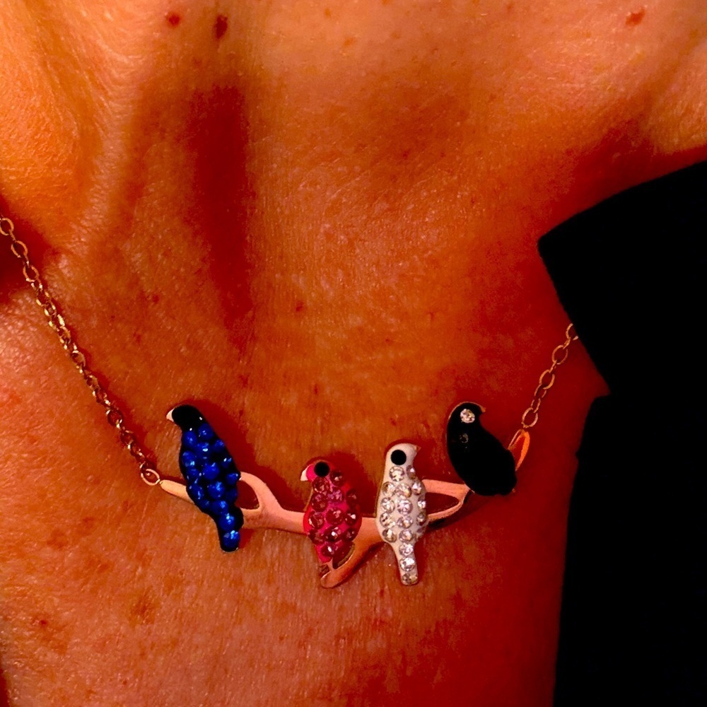 Colorful Bird Pendant Necklace